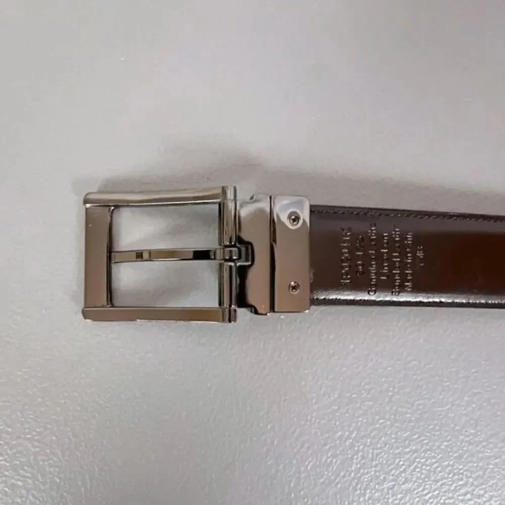 PERRY ELLIS MENS LEATHER BELT BLACK SIZE 50